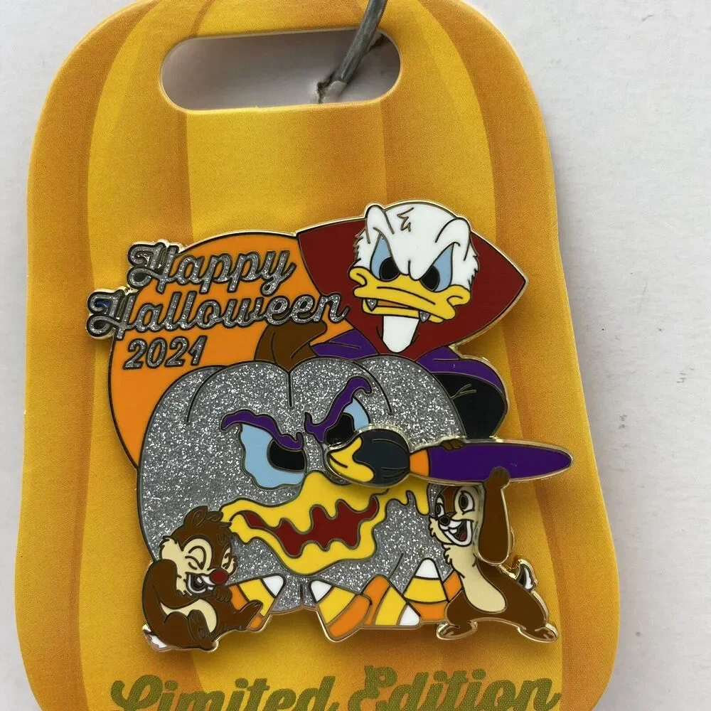 Disney Parks Pin Happy Halloween Donald Duck & Chip 'n Dale Paint LE 4000